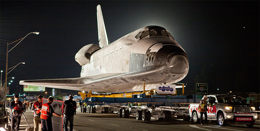 Toyota Tundra Shown Pulling Space Shuttle Endeavor